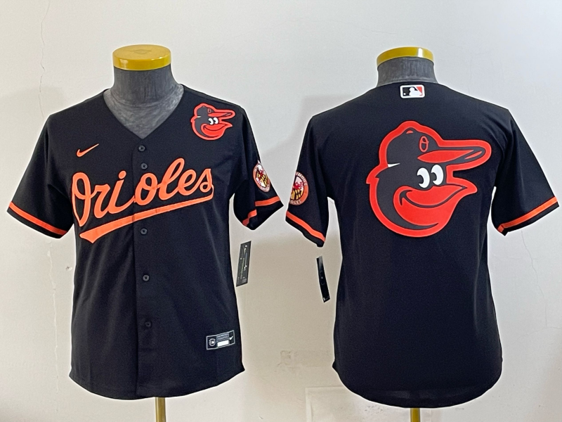 Youth 2025 Baltimore Orioles Blank black Nike MLB Jersey 002->youth mlb jersey->Youth Jersey